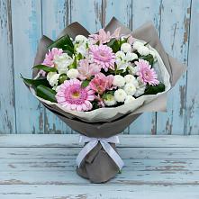 Букет цветов из:  Герберы, Альстромерии и Хризантемы #REPLACE_PRED# Дивноморское