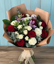 Букет цветов из:  Розы и Альстромерии в Дивноморское