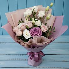 Букет цветов из:  Розы и Лизиантусы в Дивноморское