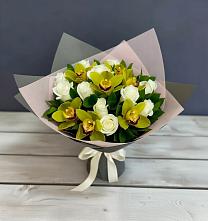 Букет цветов из:  Орхидеи и Розы в Дивноморское