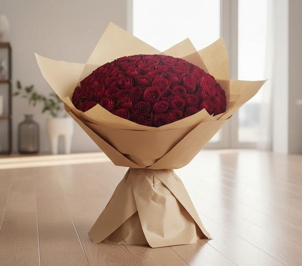 Букет 101 Красная роза в Дивноморское
