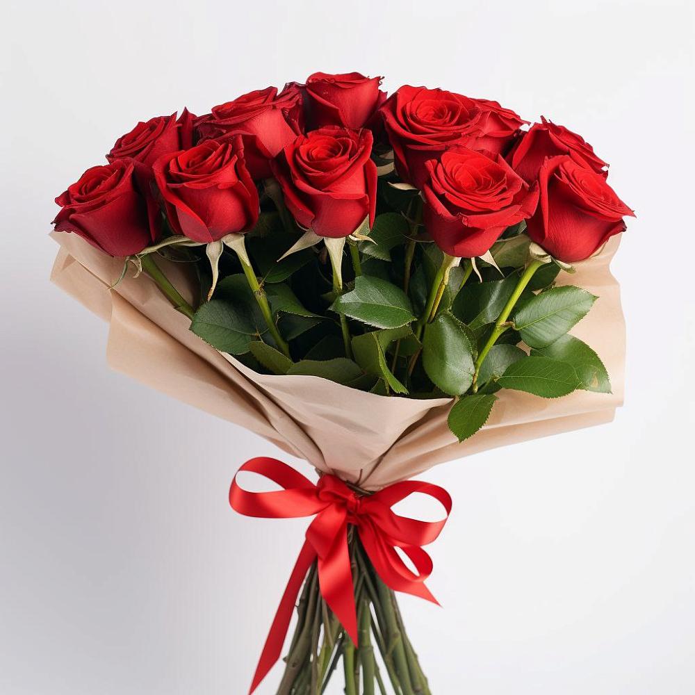 Букет 11 Красных роз Эдлесс Лав в Дивноморское