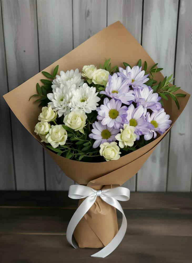 Букет цветов из: Хризантемы и Розы в Дивноморское
